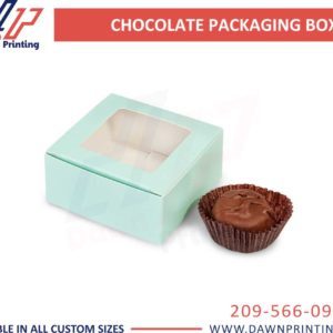 Custom printed Chocolate Boxes With Clear Window - Dawn Printing
