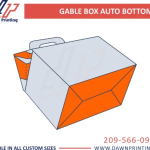 Custom Gable Auto bottom Packaging Boxes - Dawn Printing