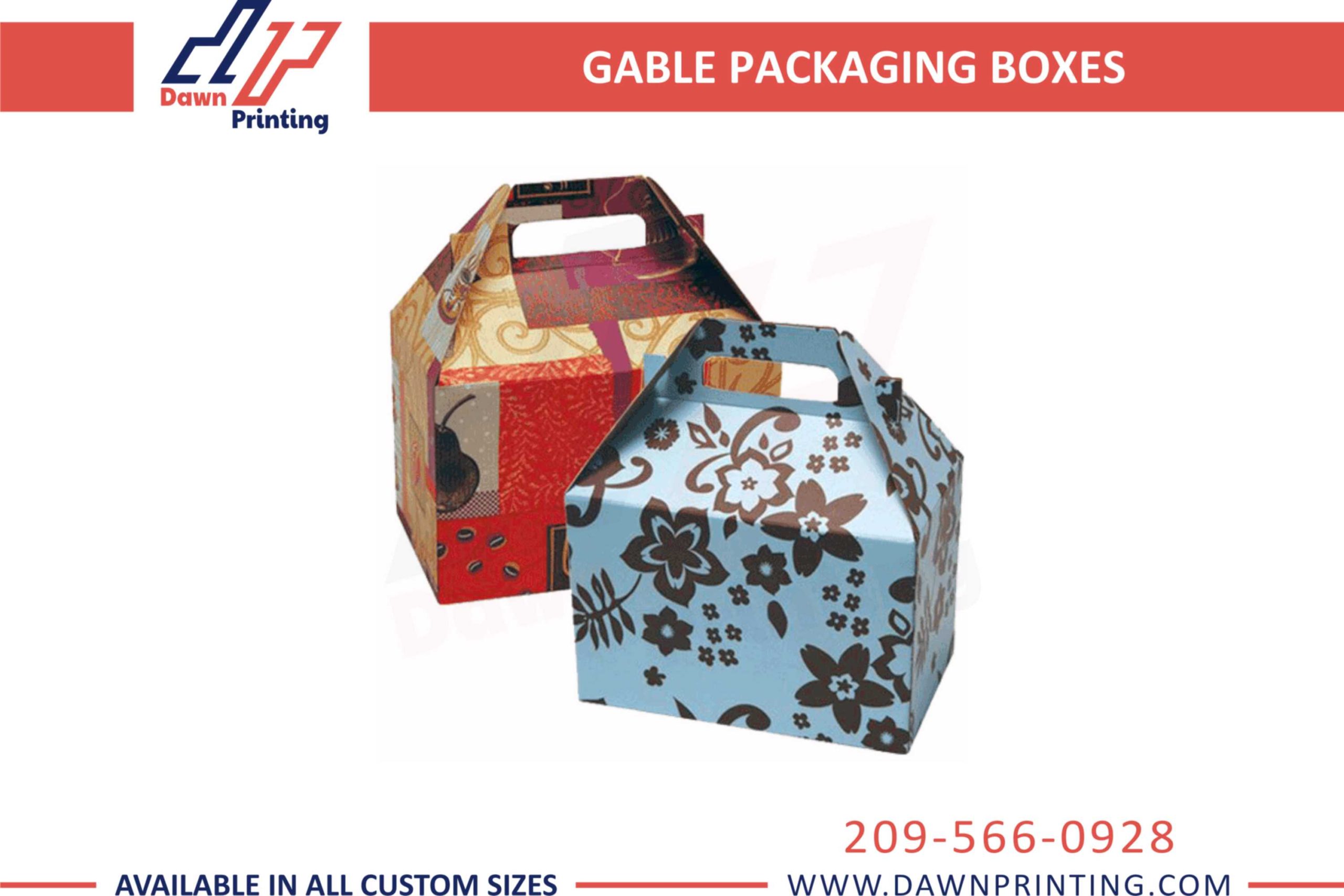 Dawn Printing - Custom Mini Gable Packaging Boxes