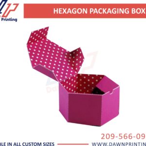Hexagonal Shaped boxes - Dawn Printing