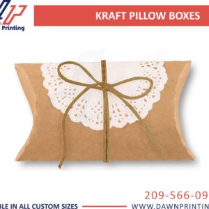 Printed Kraft Pillow Boxes - Dawn Printing