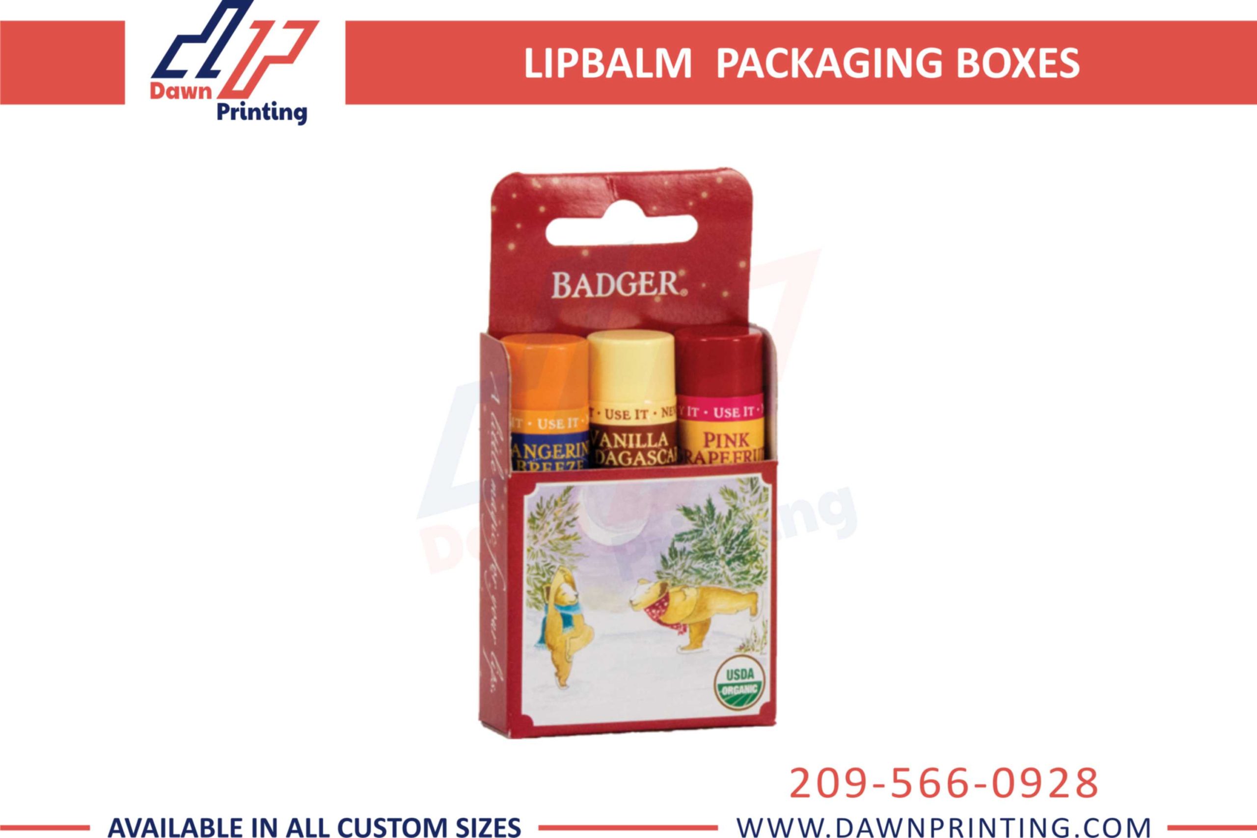 Custom Lip Balm Display Packaging Boxes - Dawn Printing